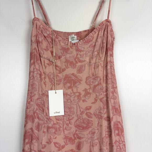 NWT Wilfred Aritzia Broadway Midi Dress Coral Rose Pink $158 - 6 - Picture 2 of 10